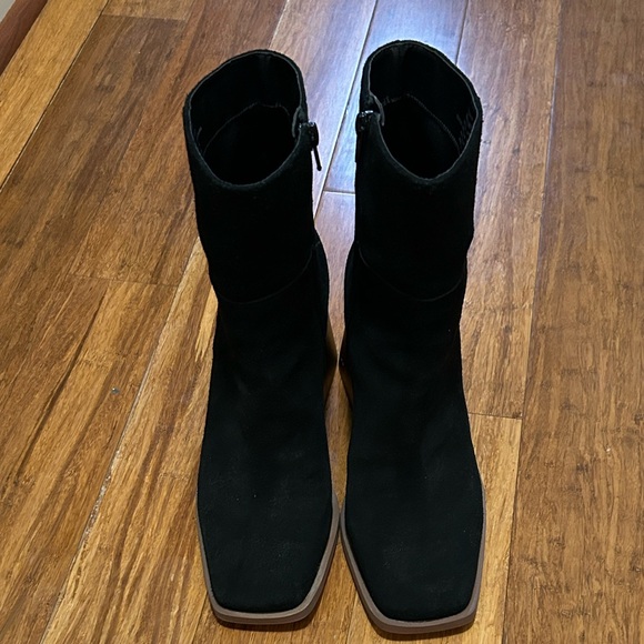 Crown Vintage Shoes - Crown Vintage Black Block Heeled Boots